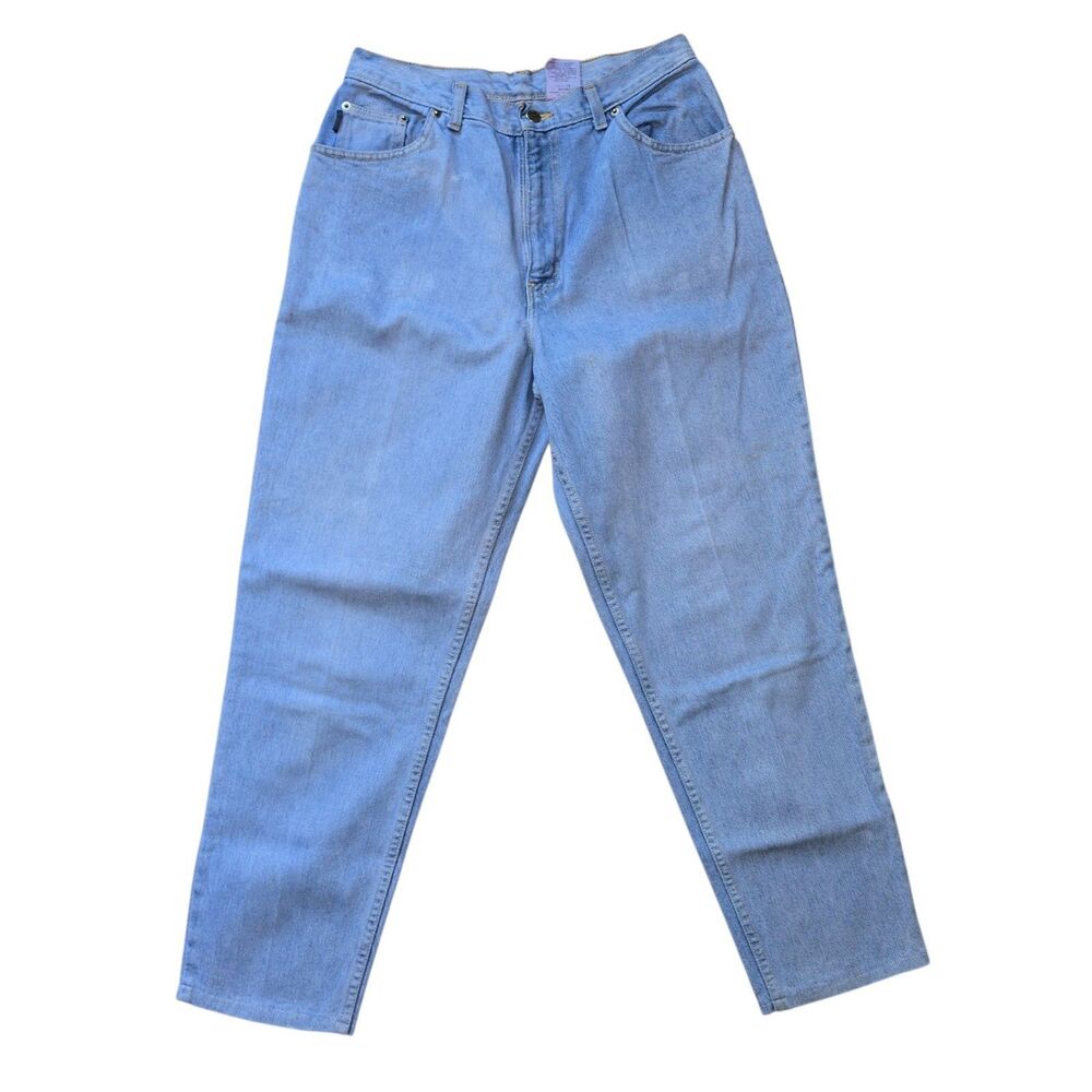 VTG Chic By HIS Jeans Womens 14 Average Light Wash High Rise Mom Tapered Denim